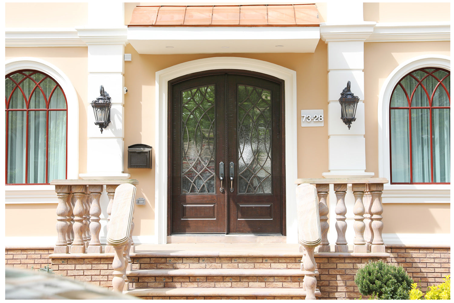 Nova Wrought Iron Custom Exterior Door Style 002