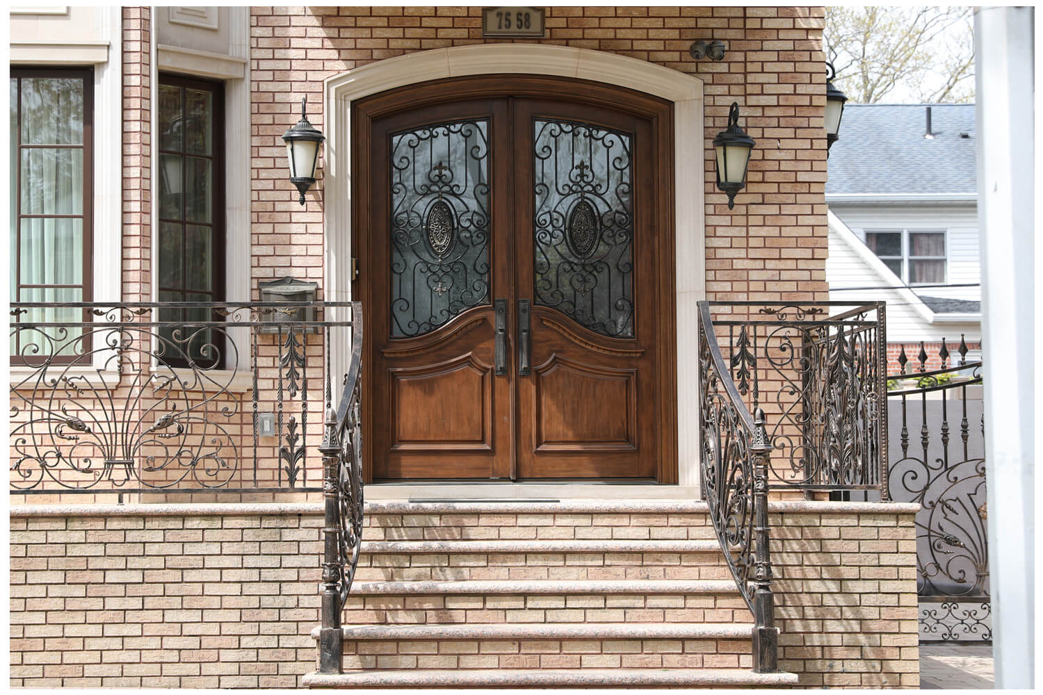 Nova Wrought Iron Custom Exterior Door Style 005