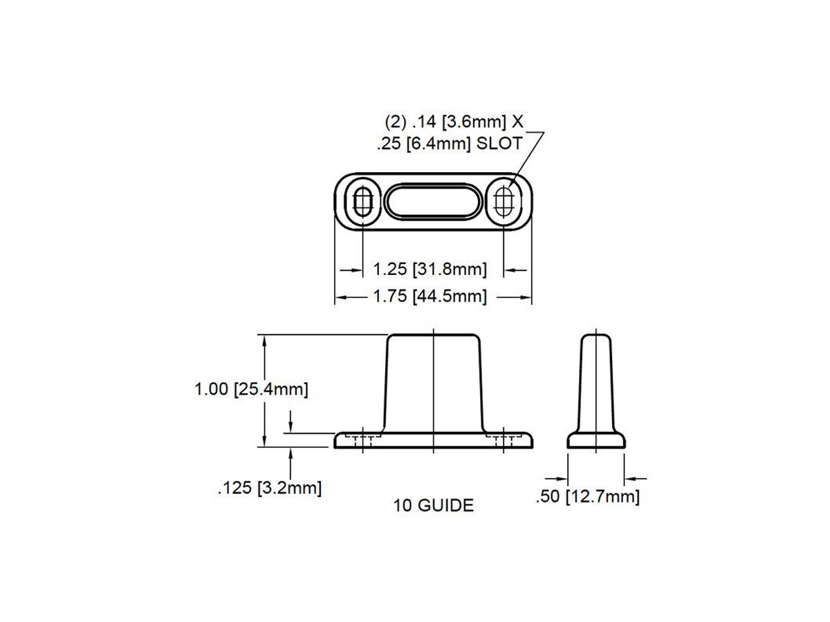 10 Center Guide Post