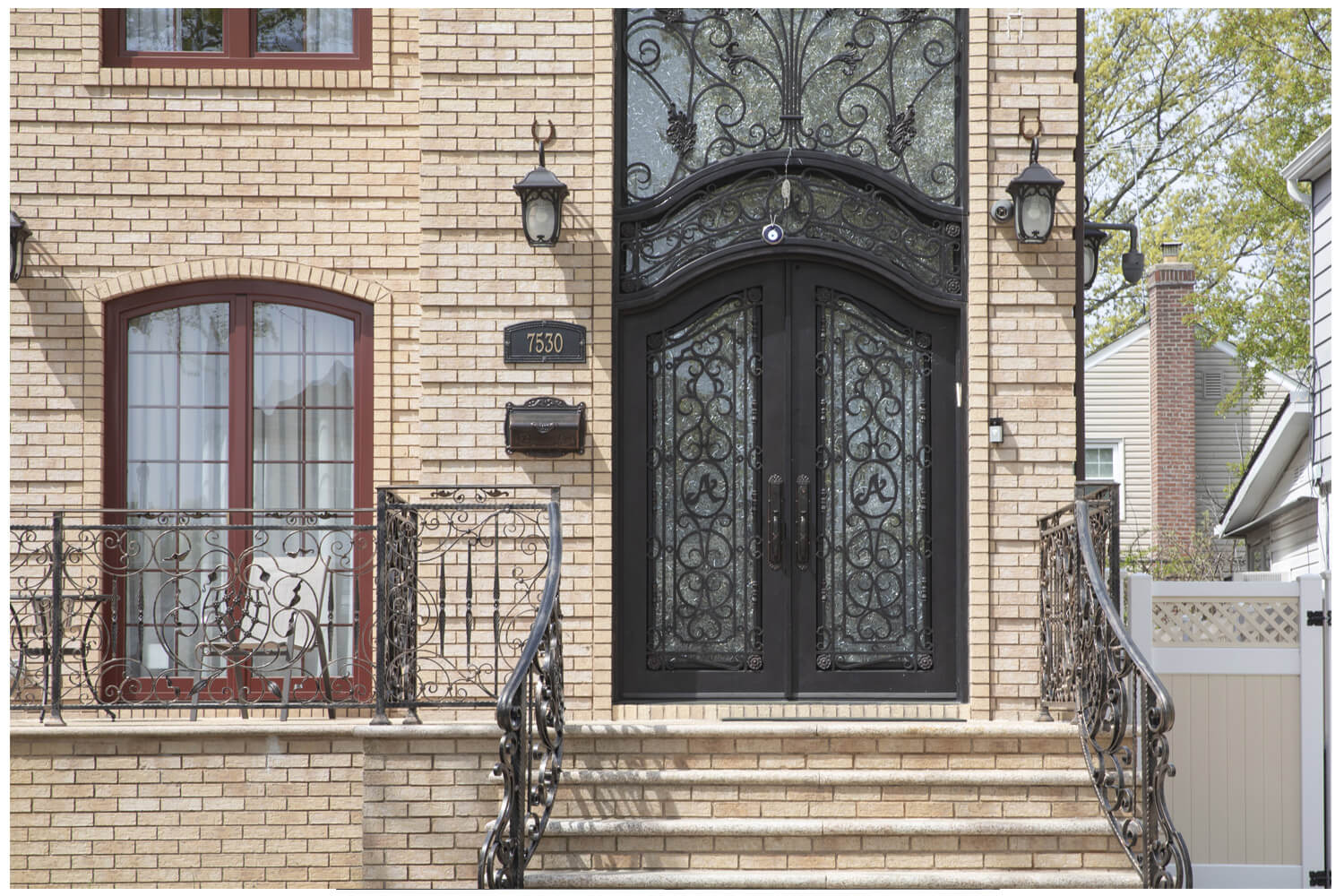 Nova Wrought Iron Custom Exterior Door Style 010