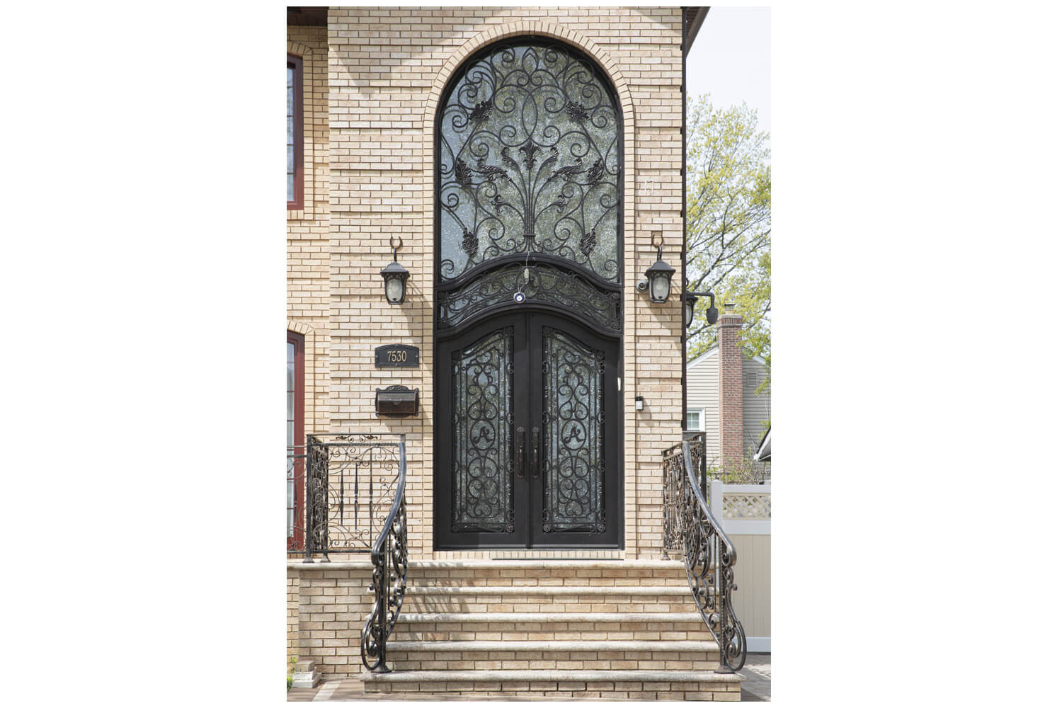 Nova Wrought Iron Custom Exterior Door Style 010