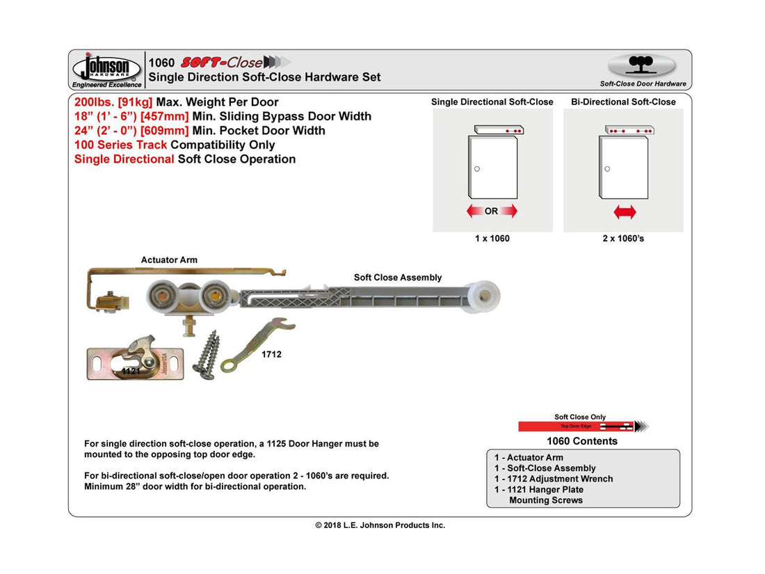 1060 Soft Close Kit