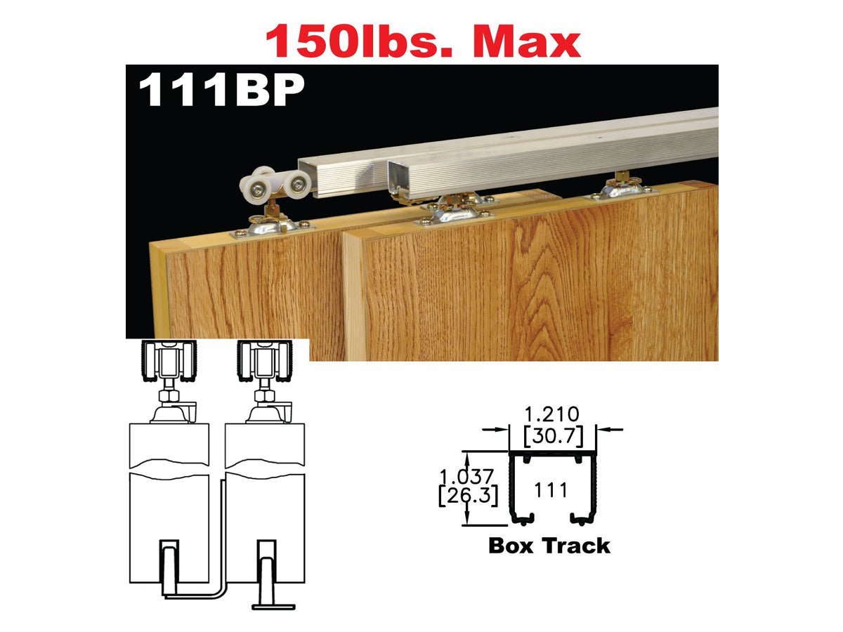 Johnson 111BP Bypass Pocket Door Hardware