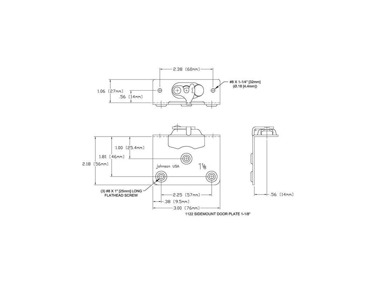 1122 Side Mount Hanger Plate