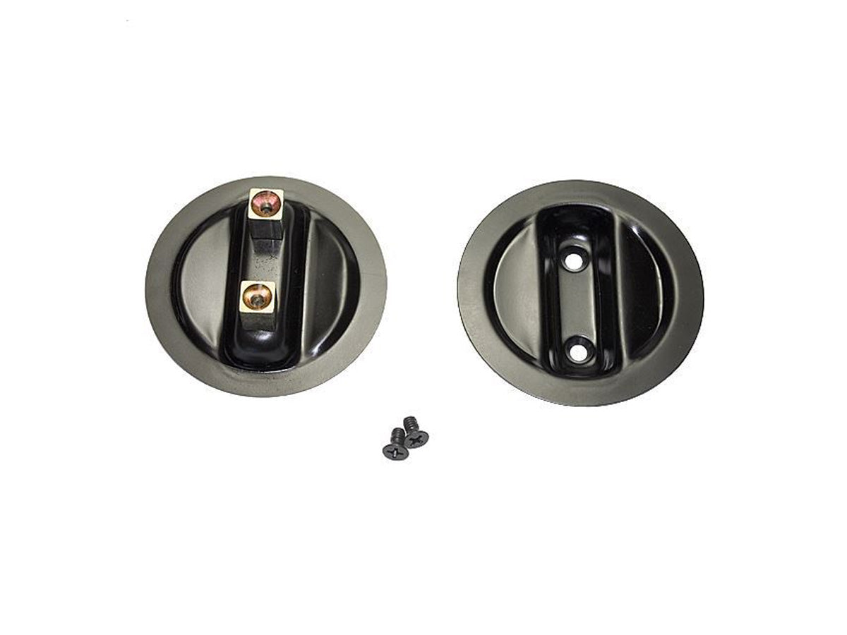 Johnson 121BLK 1-3/8" Pocket Door Dummy Pull Set