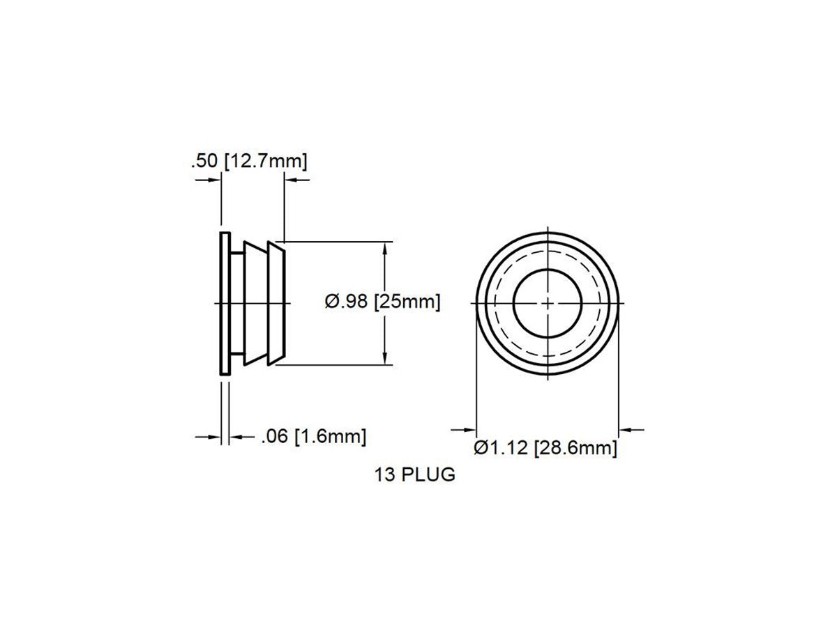 13 End Bore Plug