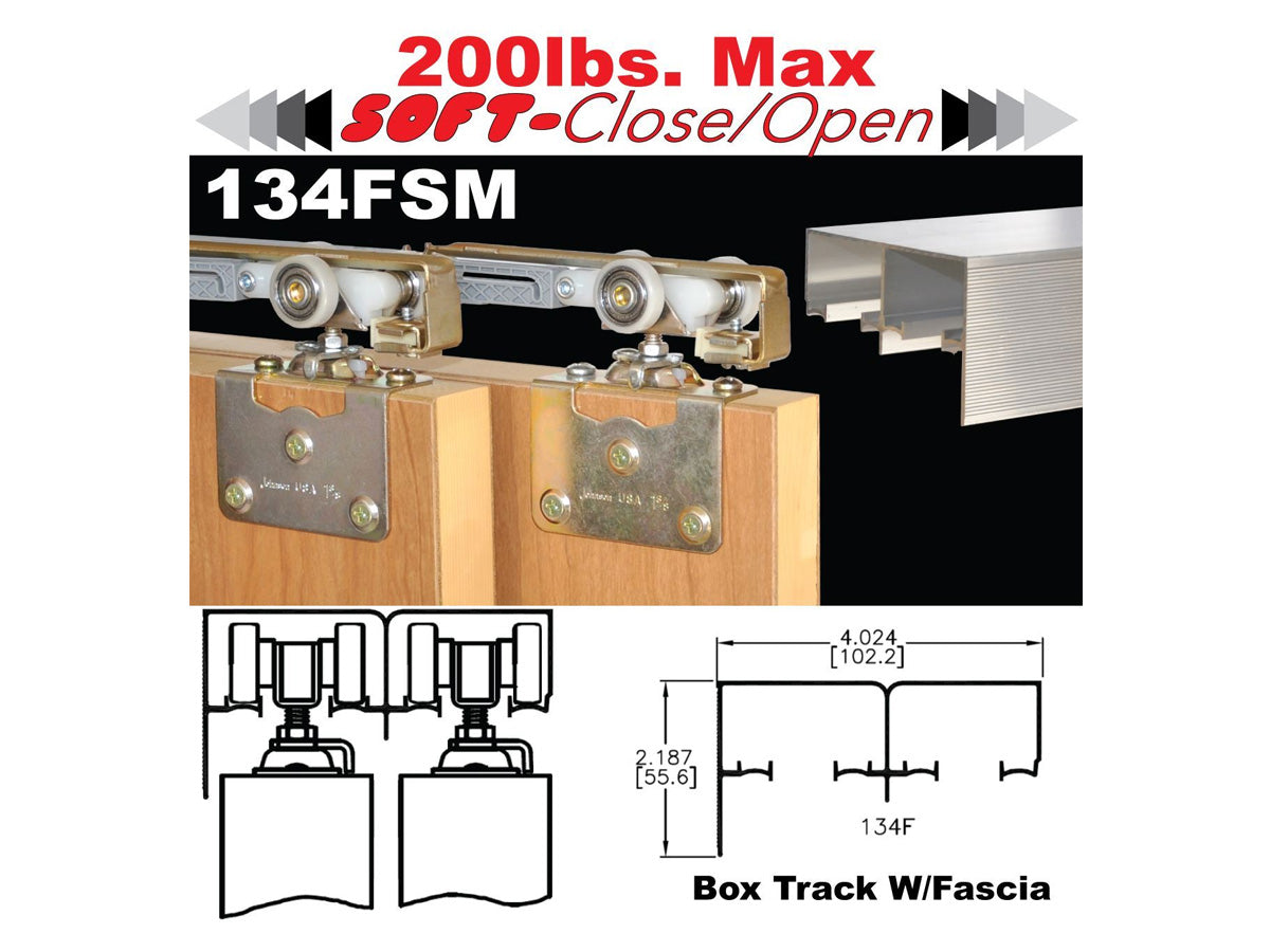 Johnson 134FSM Side Mount Sliding Bypass Door Hardware