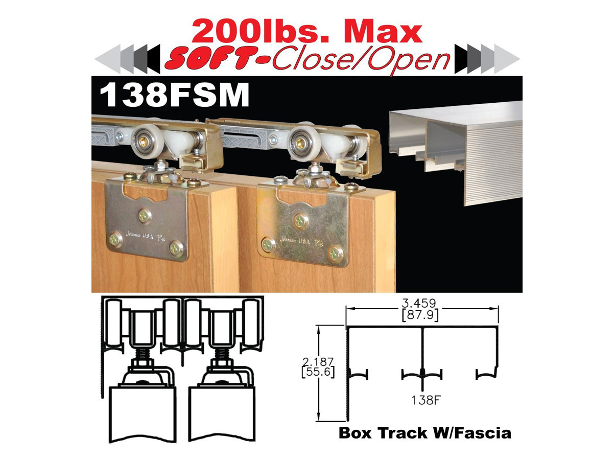 Johnson 138FSM Side Mount Sliding Bypass Door Hardware