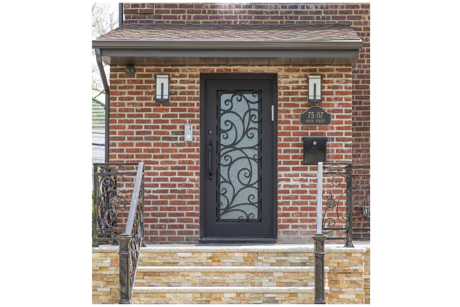 Nova Wrought Iron Custom Exterior Door Style 015