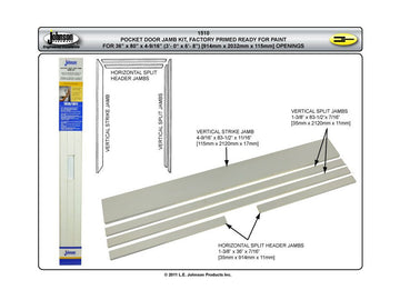 Johnson 15103068 Paint Grade Pocket Door Jamb Kit