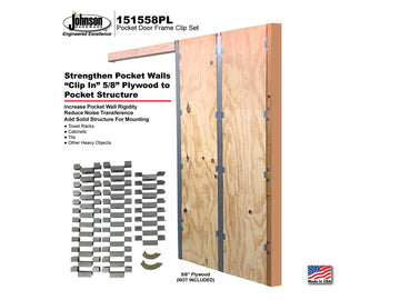 Johnson 151558PL Pocket Door Frame Reinforcement Clip Set