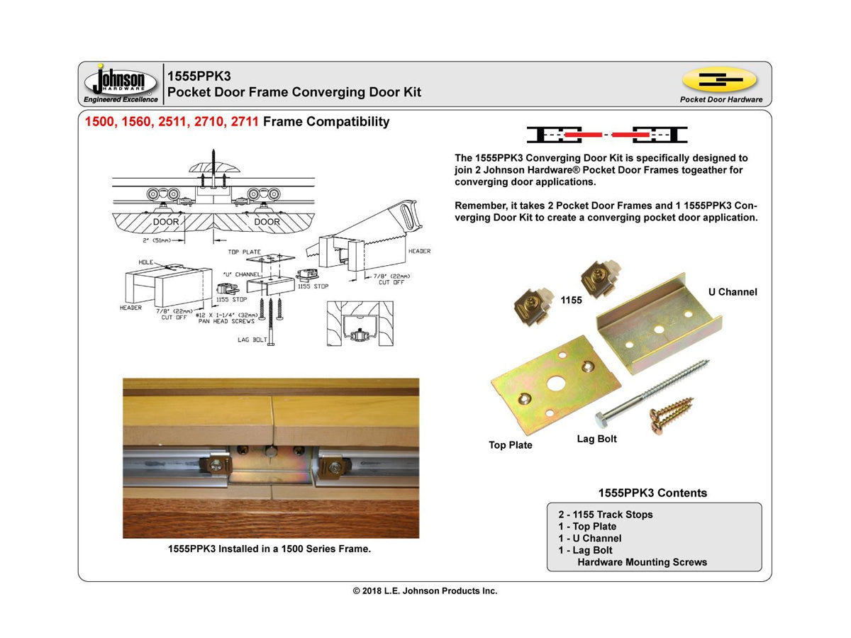 1555PPK3 Converging Door Kit