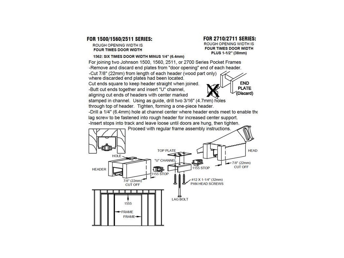 1555PPK3 Converging Door Kit