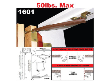 Johnson 1601 "Full Access" Bi-Fold Door Hardware