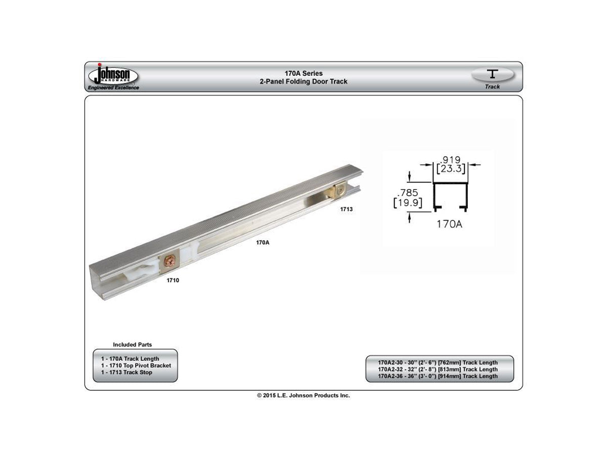 170A Series Folding Door Track