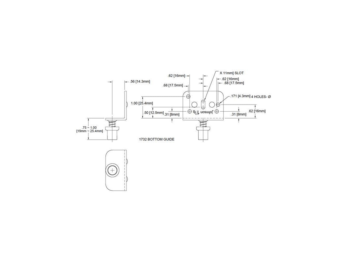 1732 Side Mount Door Guide
