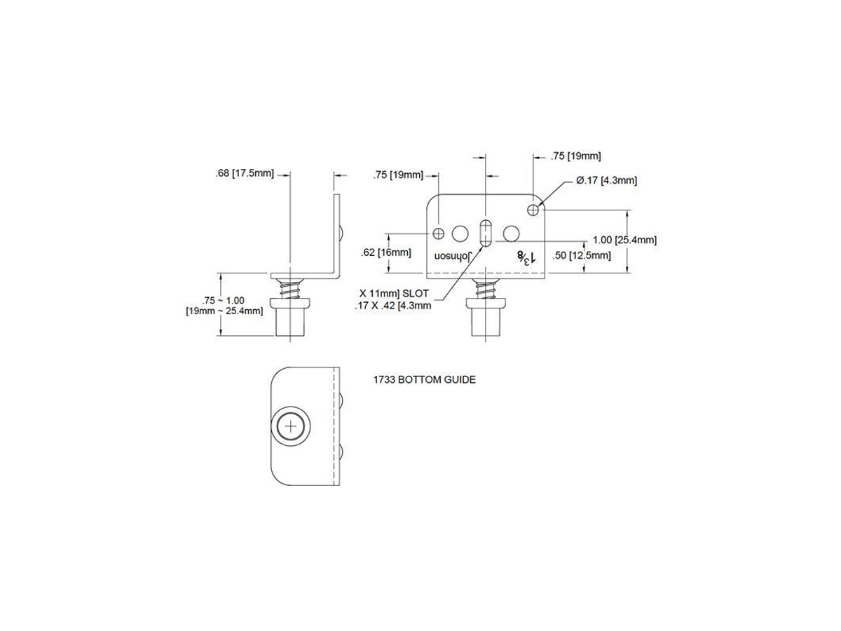 1733 Side Mount Door Guide