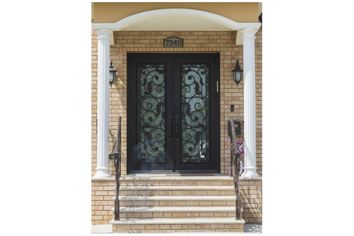 Nova Wrought Iron Custom Exterior Door Style 018