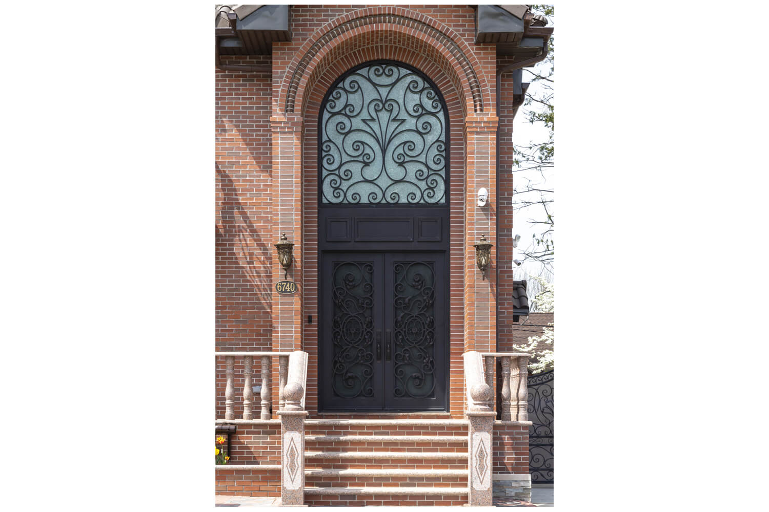 Nova Wrought Iron Custom Exterior Door Style 020