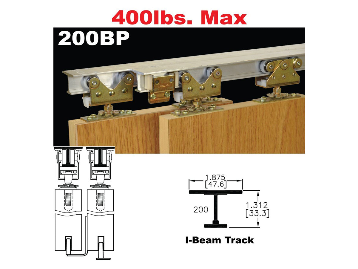 Johnson 200BP Bypass Pocket Door Hardware