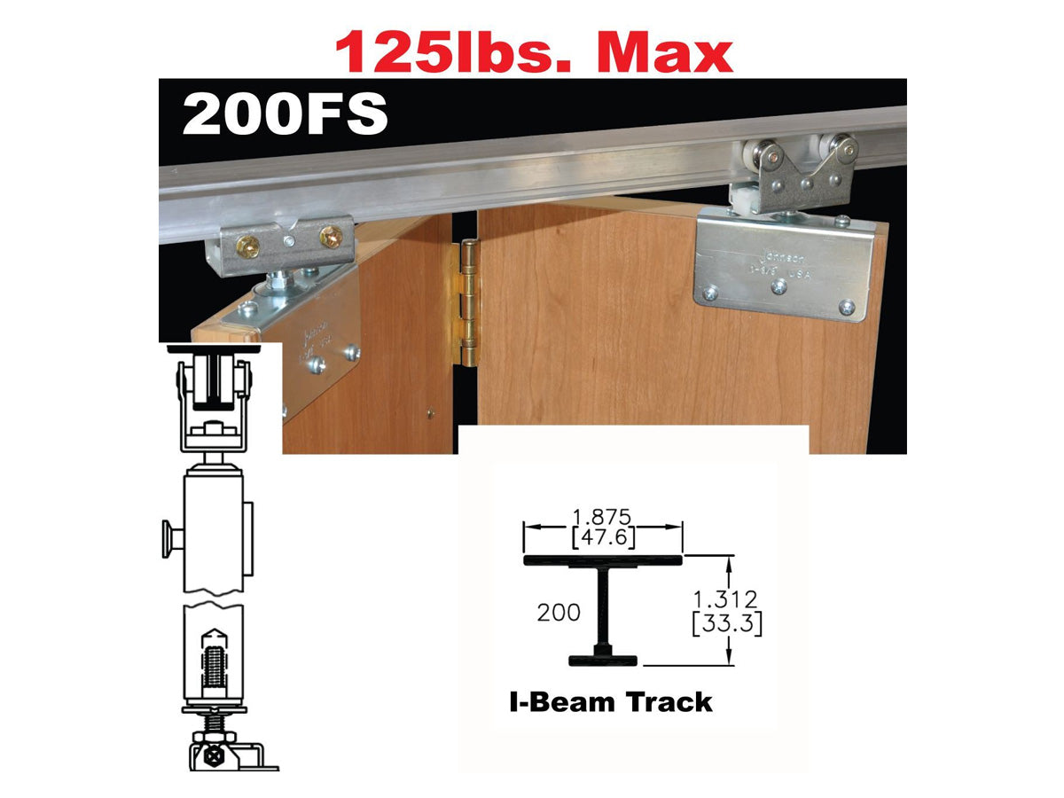 Johnson 200FS Side Mounted Bi-Fold Door Hardware