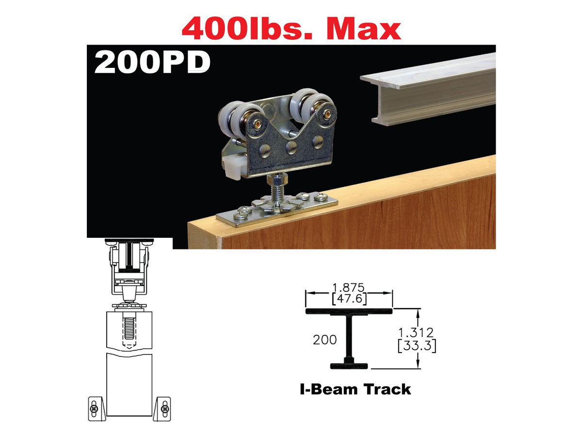 Johnson 200PD Pocket Door Hardware