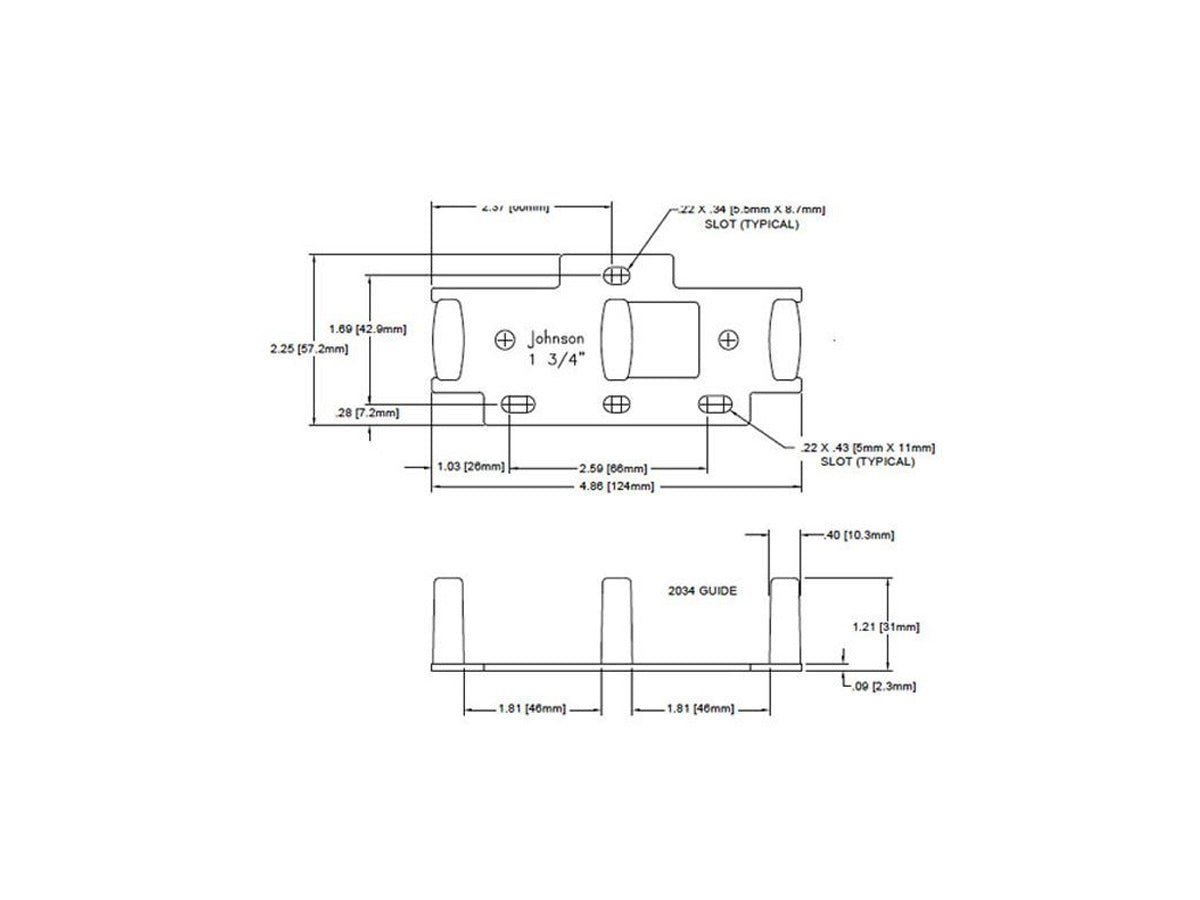 2034 1-3/4" [44mm] Bypass Door Guide
