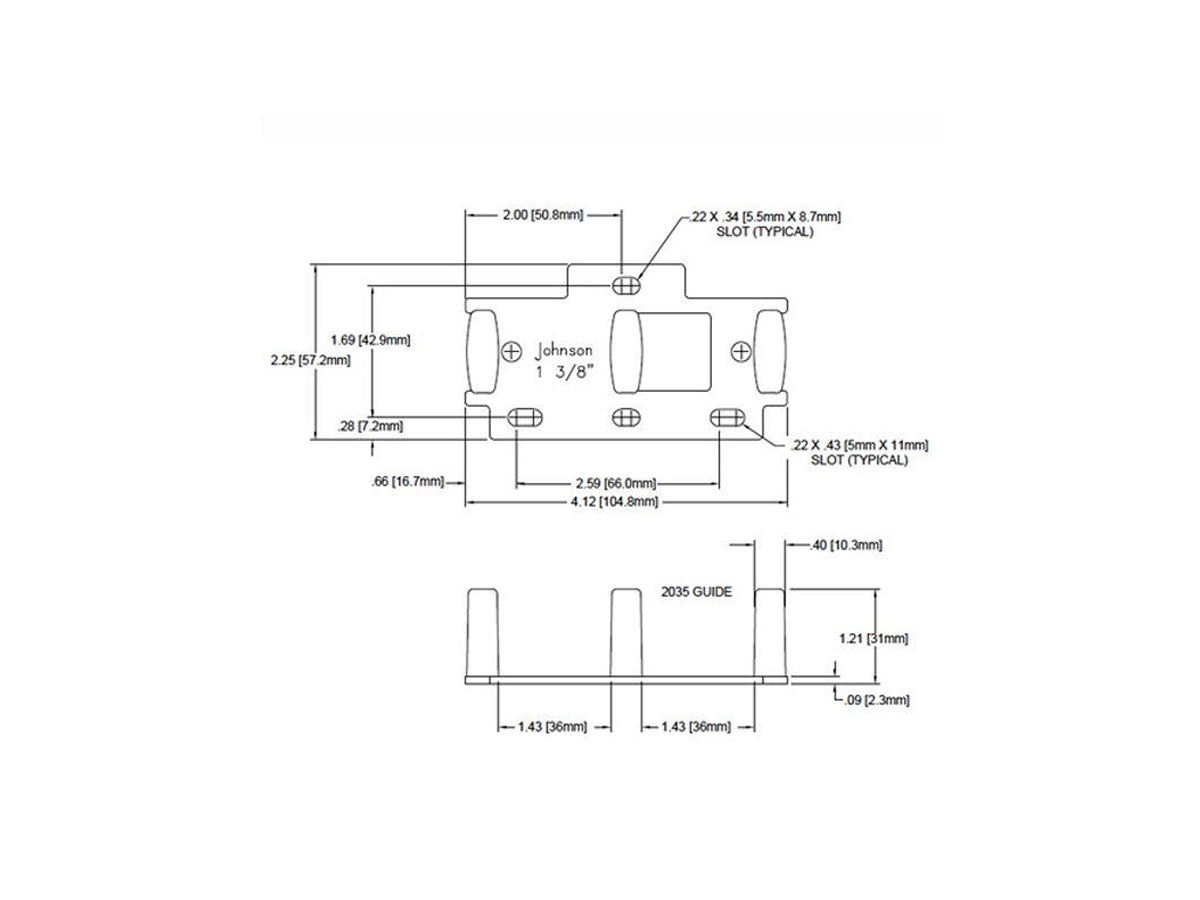 2035 1-3/8" [35mm] Bypass Door Guide