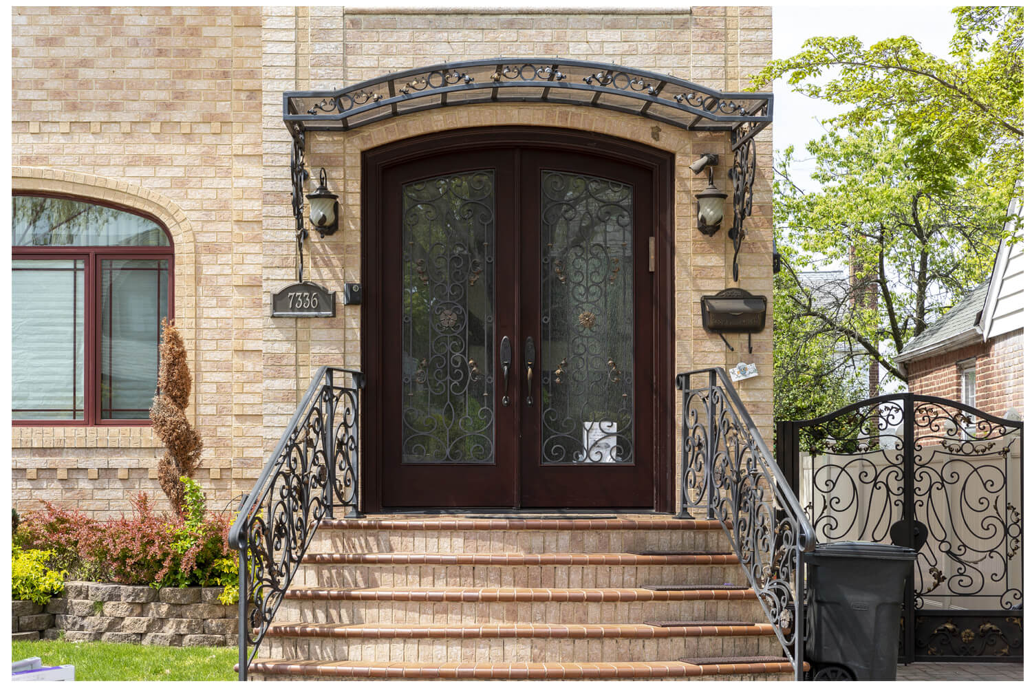 Nova Wrought Iron Custom Exterior Door Style 025