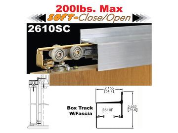Johnson 2610SC Soft-Close Wall Mount Sliding Door Hardware