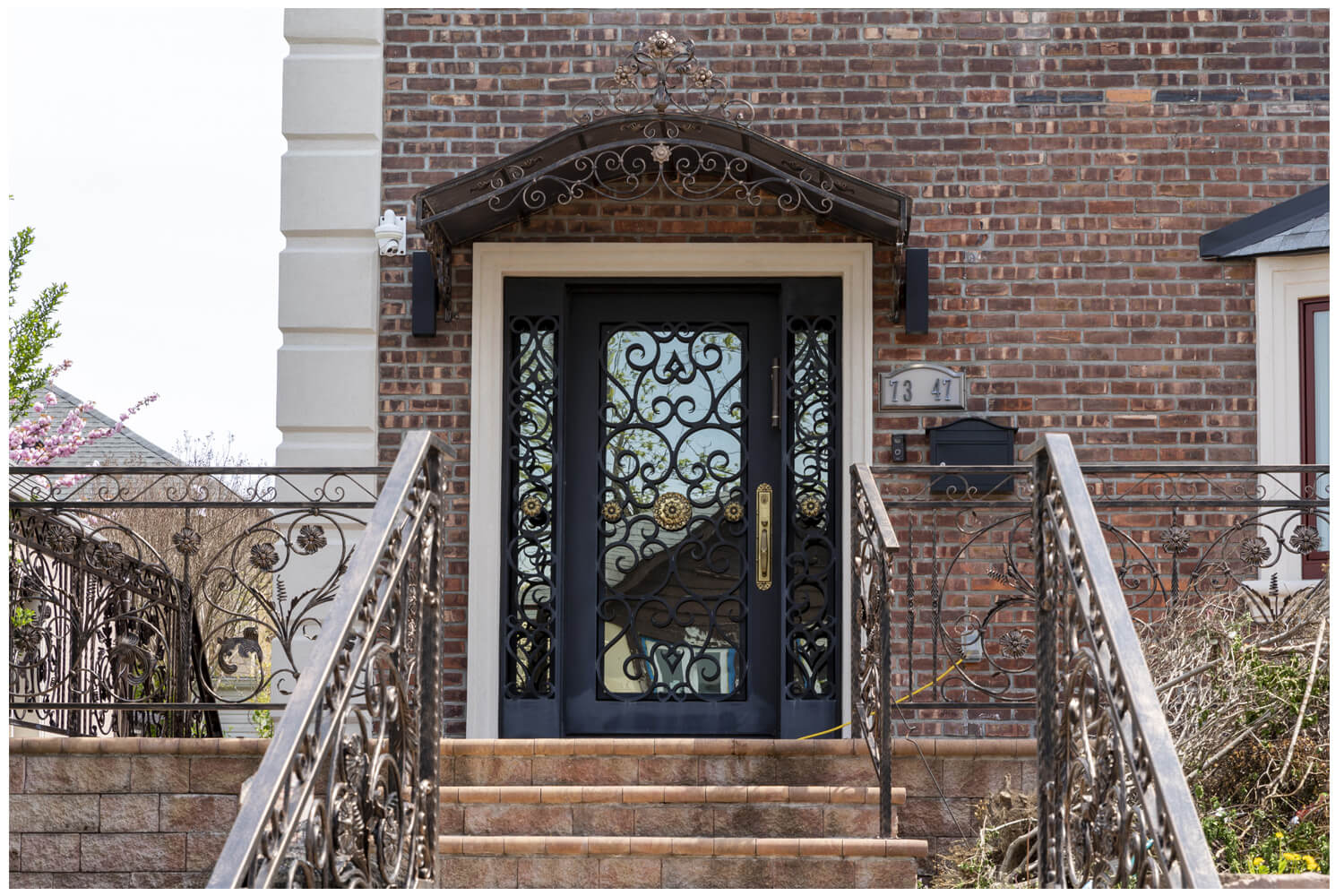 Nova Wrought Iron Custom Exterior Door Style 028