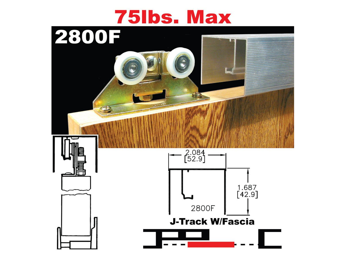 Johnson 2800F Open Pocket Door Hardware
