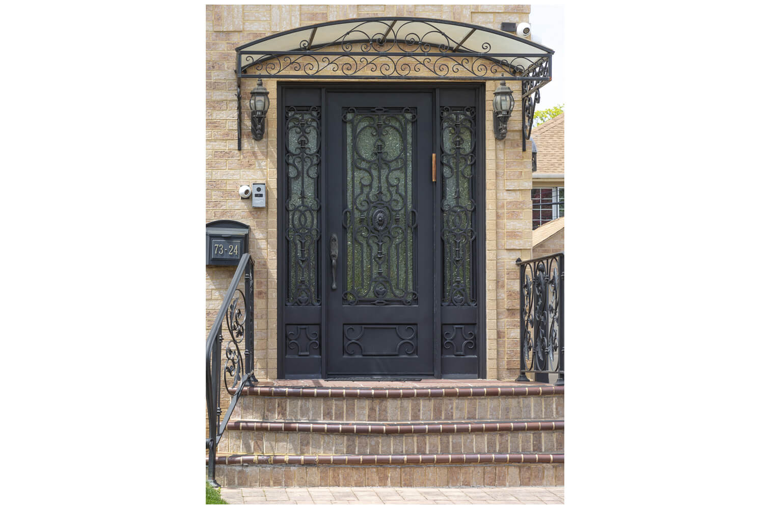 Nova Wrought Iron Custom Exterior Door Style 029