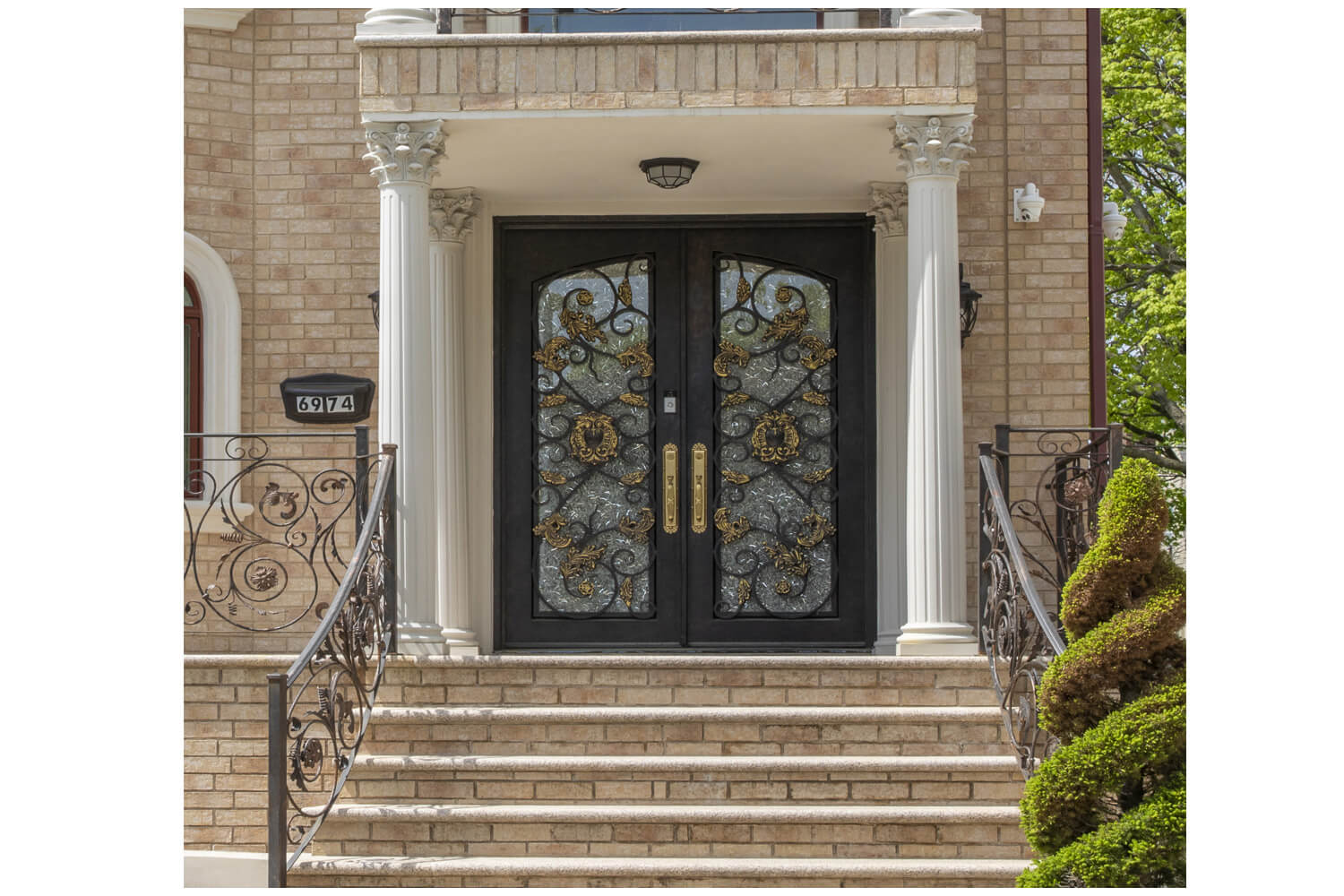 Nova Wrought Iron Custom Exterior Door Style 033