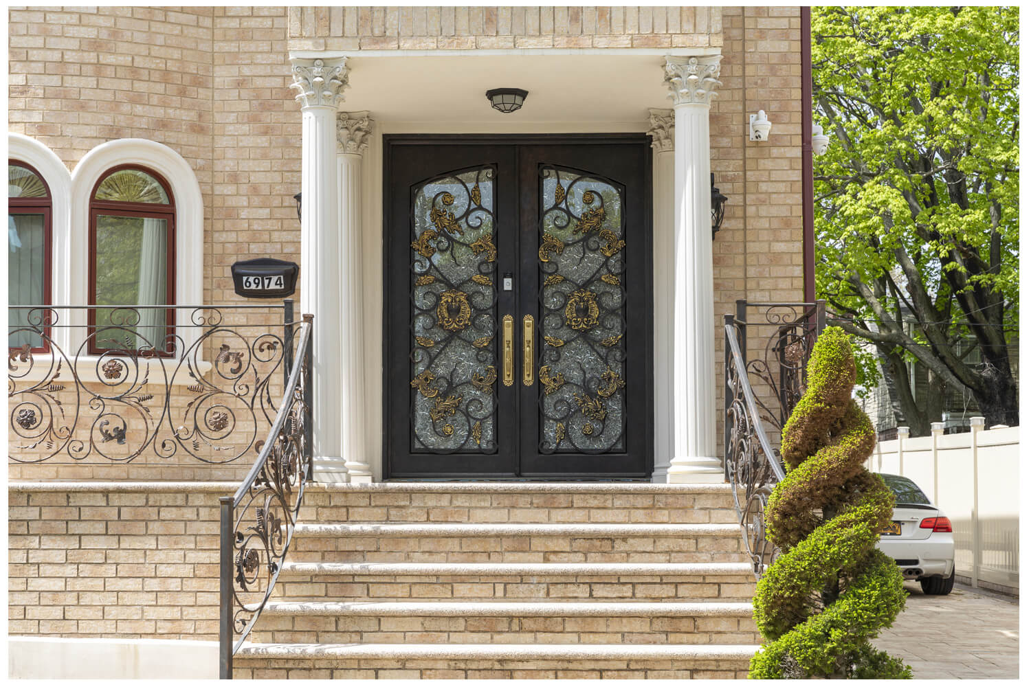 Nova Wrought Iron Custom Exterior Door Style 033