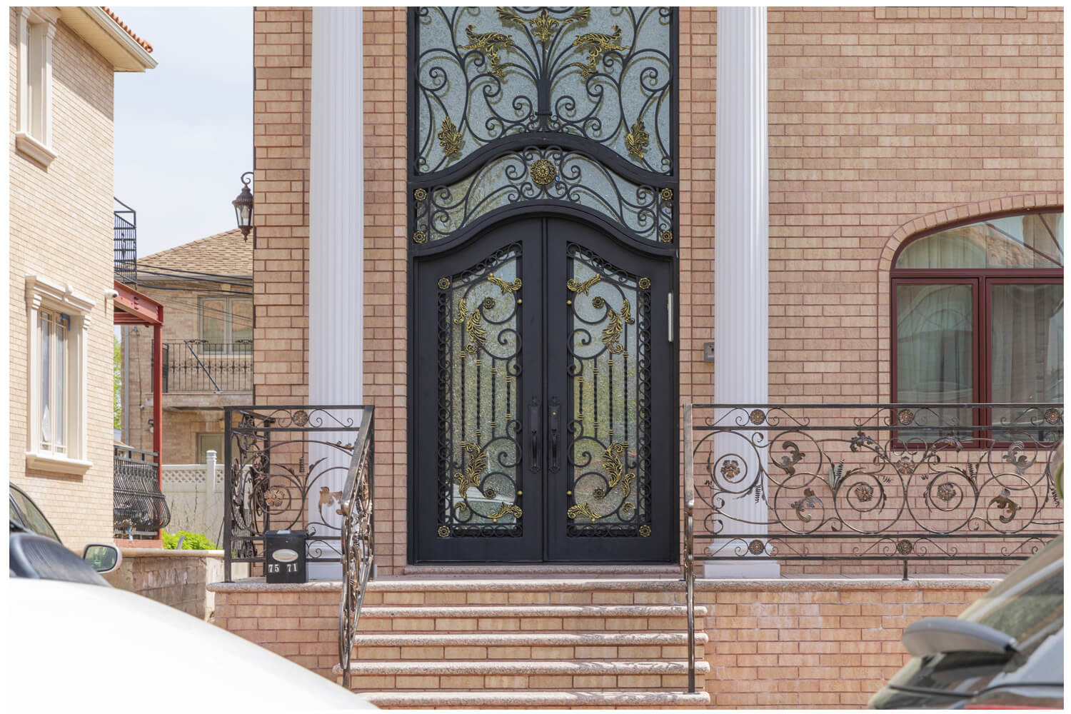 Nova Wrought Iron Custom Exterior Door Style 036