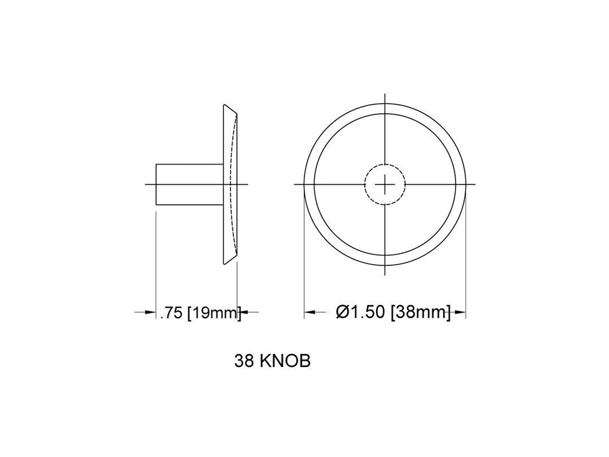38-3PPK1 Brass Knob