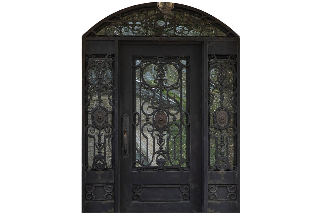 Nova Wrought Iron Custom Exterior Door Style 040
