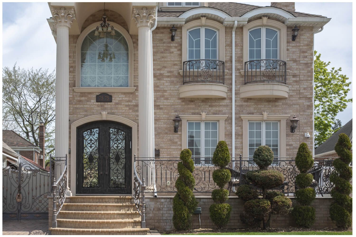 Nova Wrought Iron Custom Exterior Door Style 041