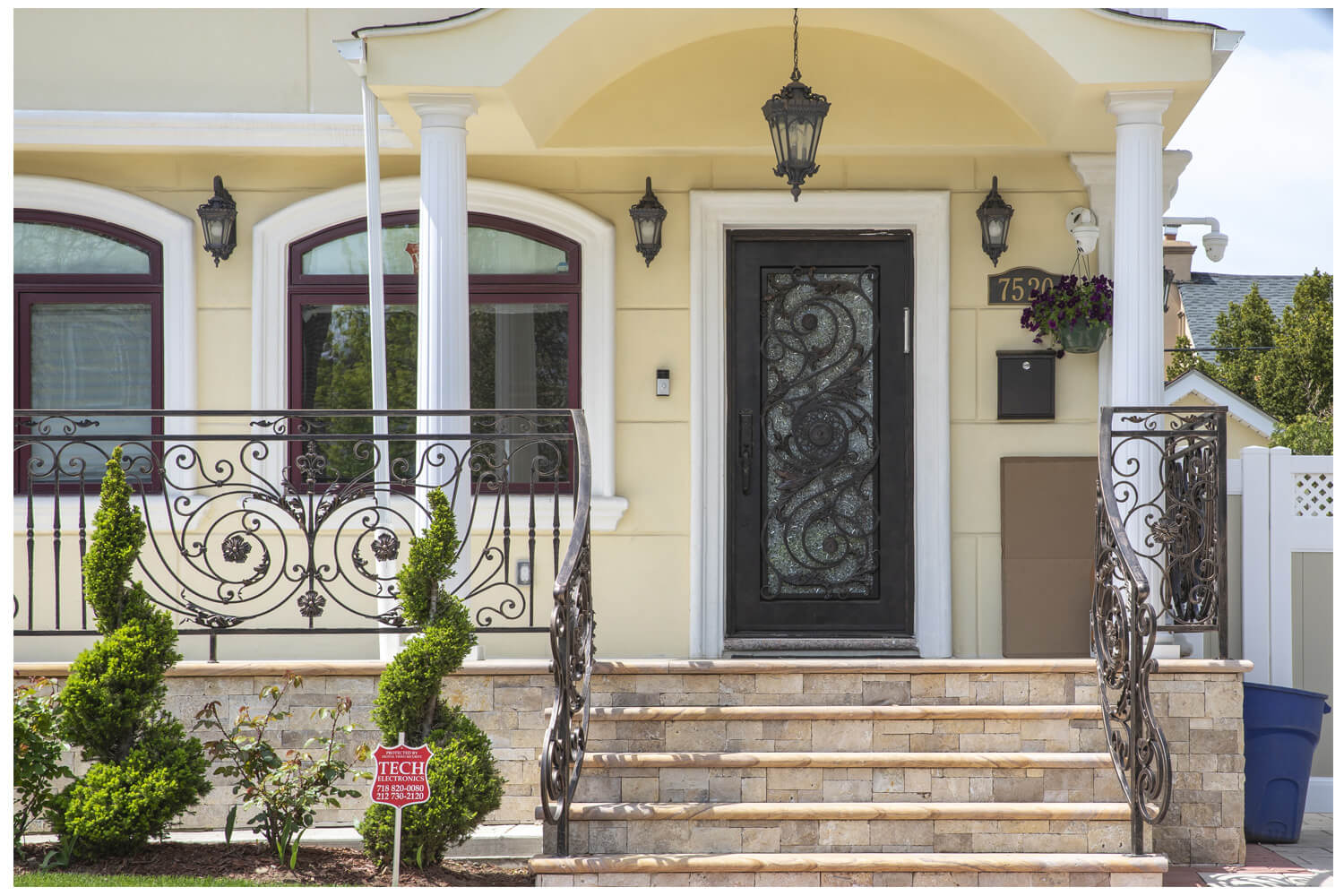 Nova Wrought Iron Custom Exterior Door Style 043