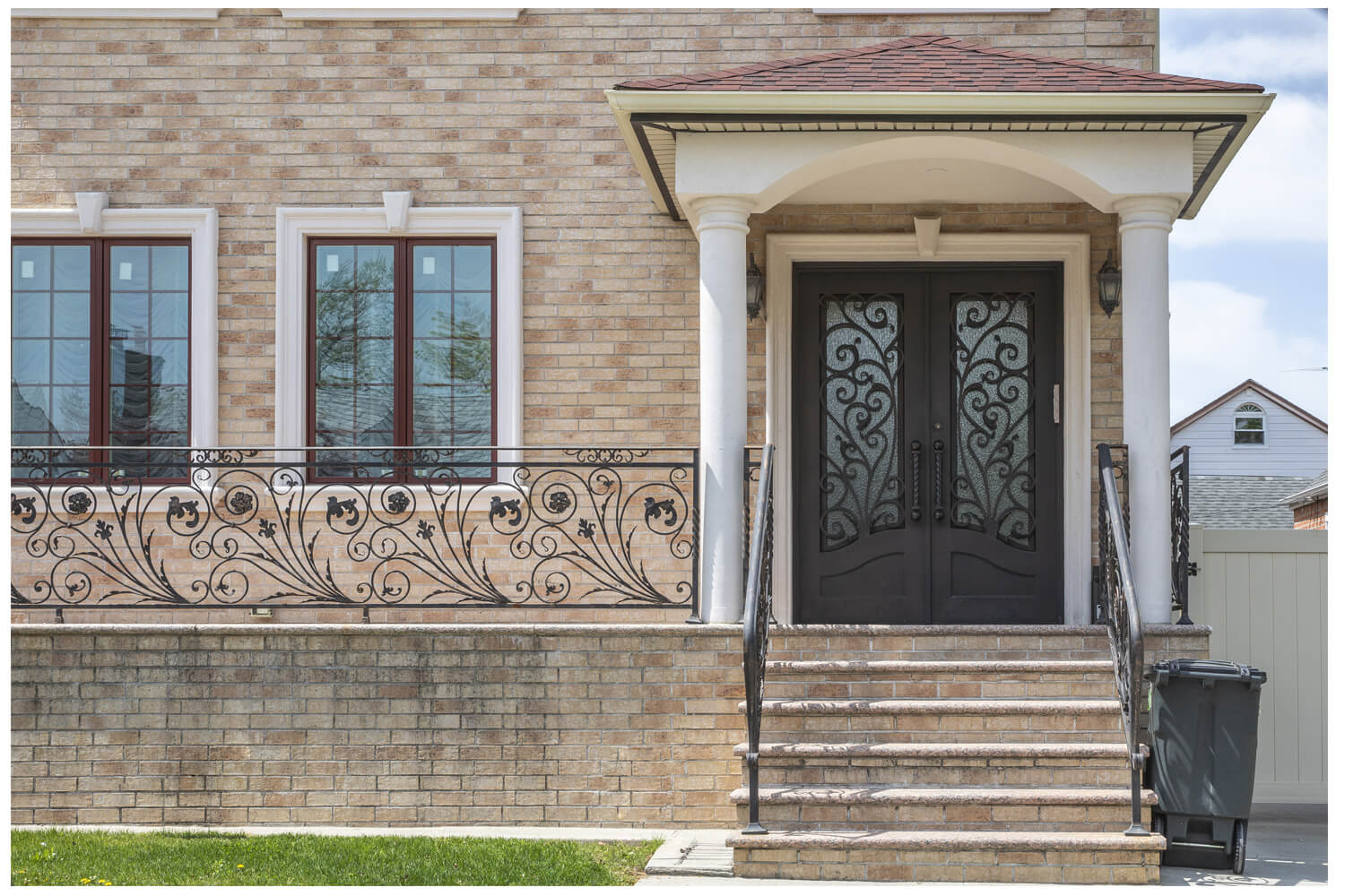 Nova Wrought Iron Custom Exterior Door Style 044