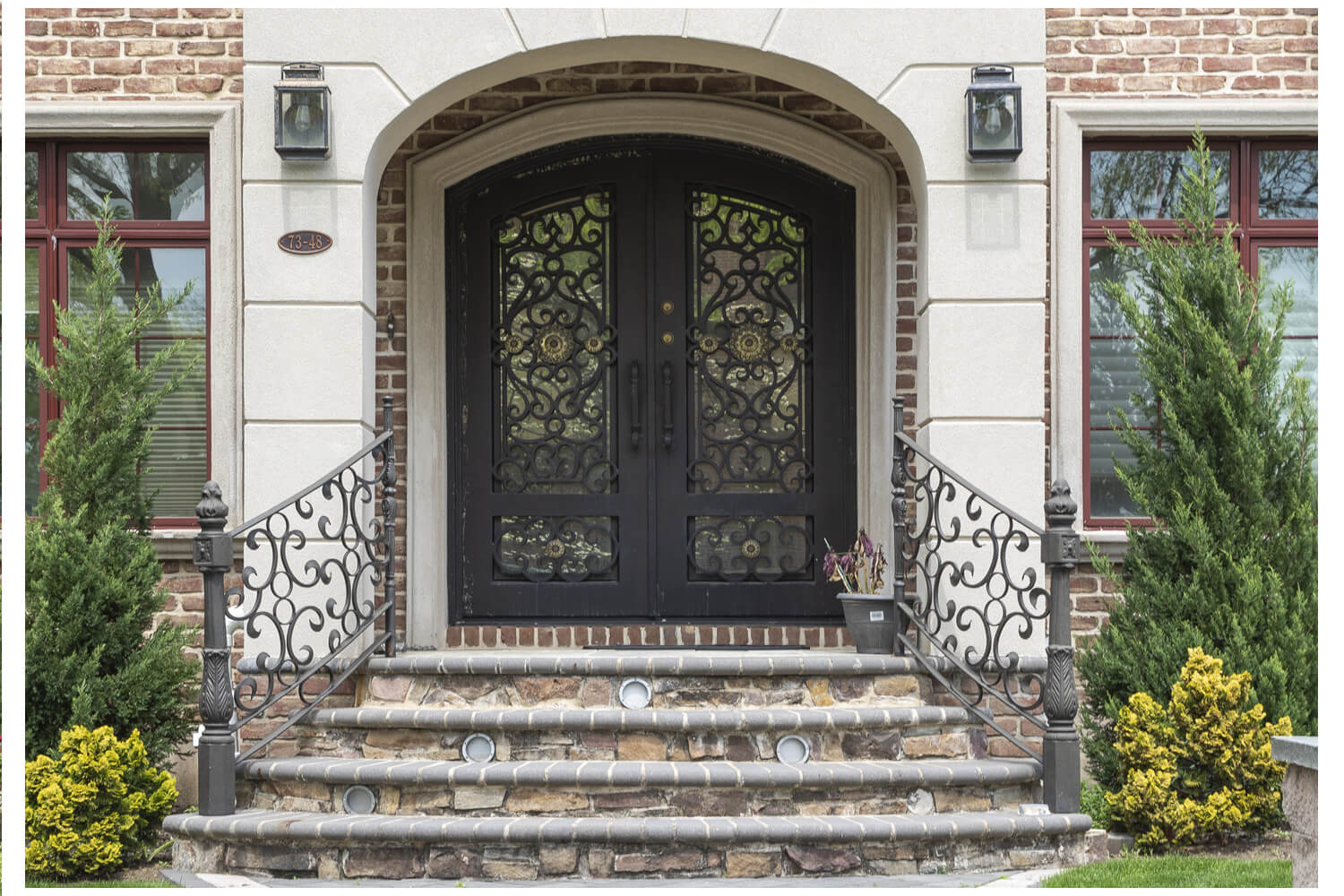 Nova Wrought Iron Custom Exterior Door Style 045