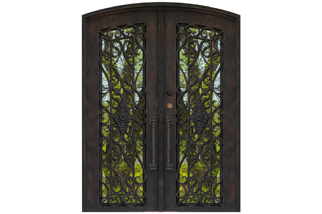 Nova Wrought Iron Custom Exterior Door Style 048