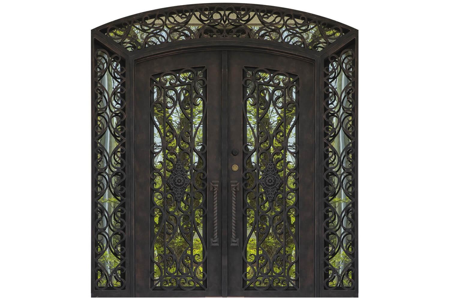 Nova Wrought Iron Custom Exterior Door Style 048