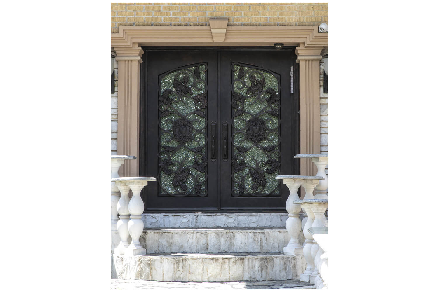 Nova Wrought Iron Custom Exterior Door Style 049