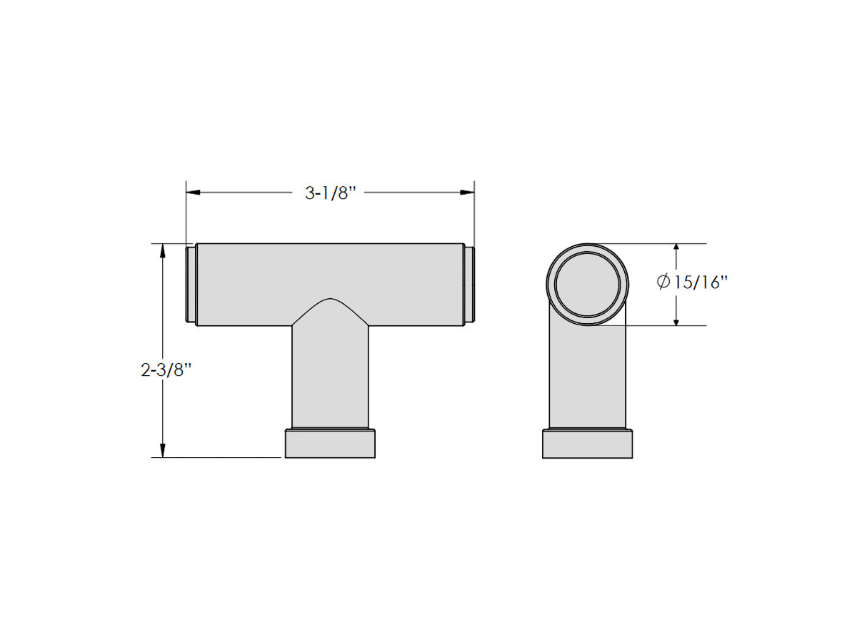 Emtek Ace Brass Knob - Dimensions