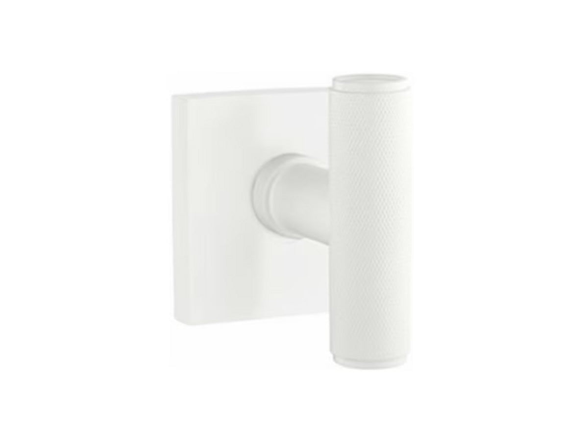 Emtek Ace Knurled Brass Knob - Matte White MW