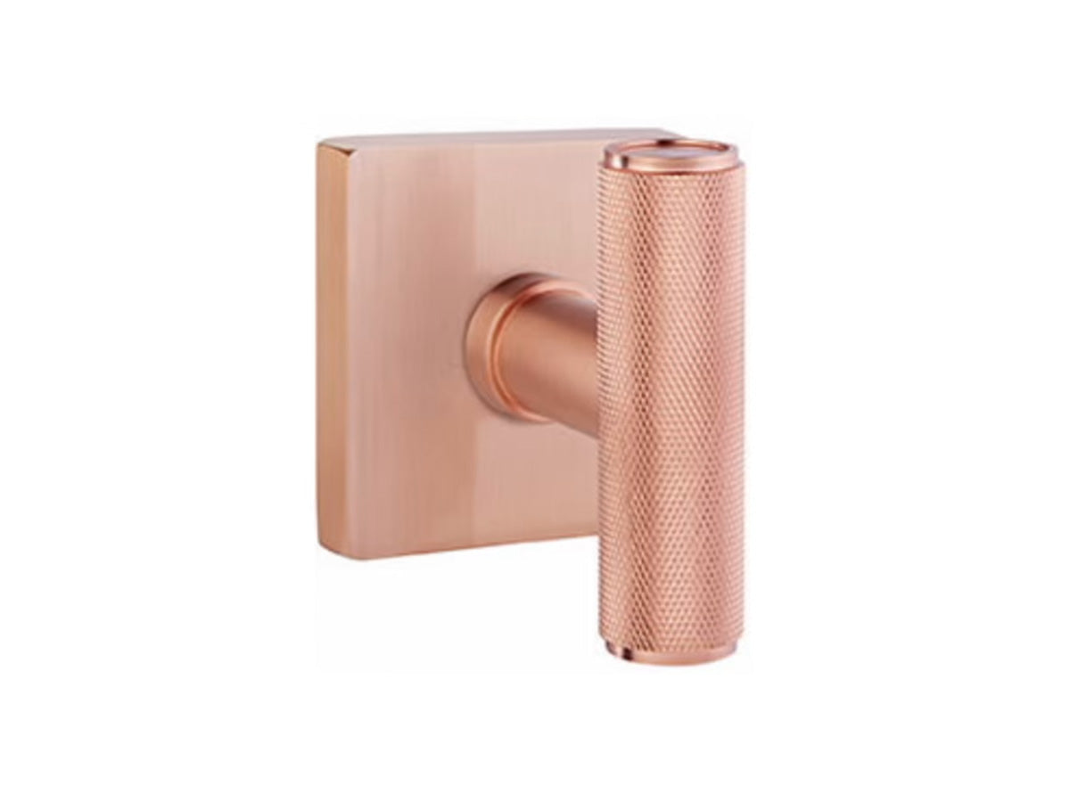 Emtek Ace Knurled Brass Knob - Satin Rose Gold SRG