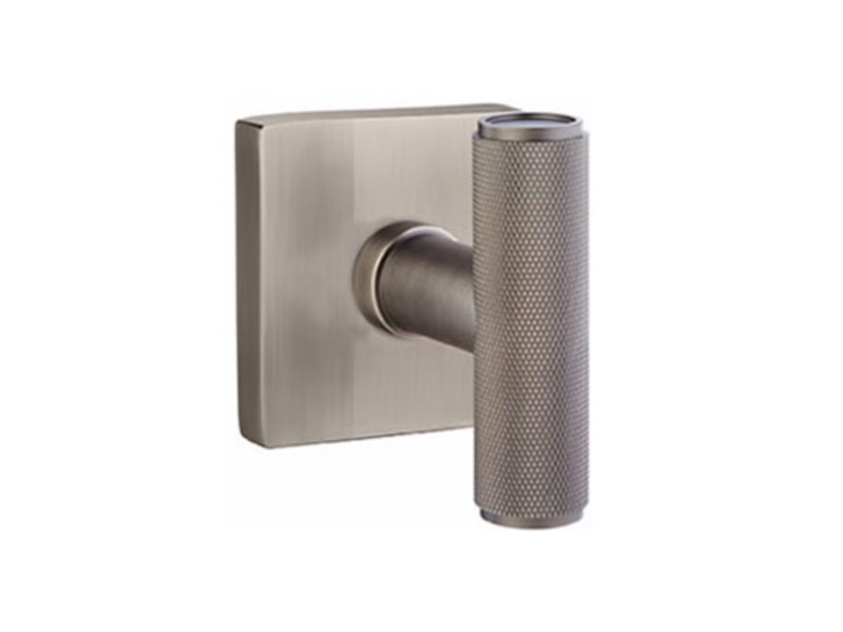 Emtek Ace Knurled Brass Knob - Pewter US15A