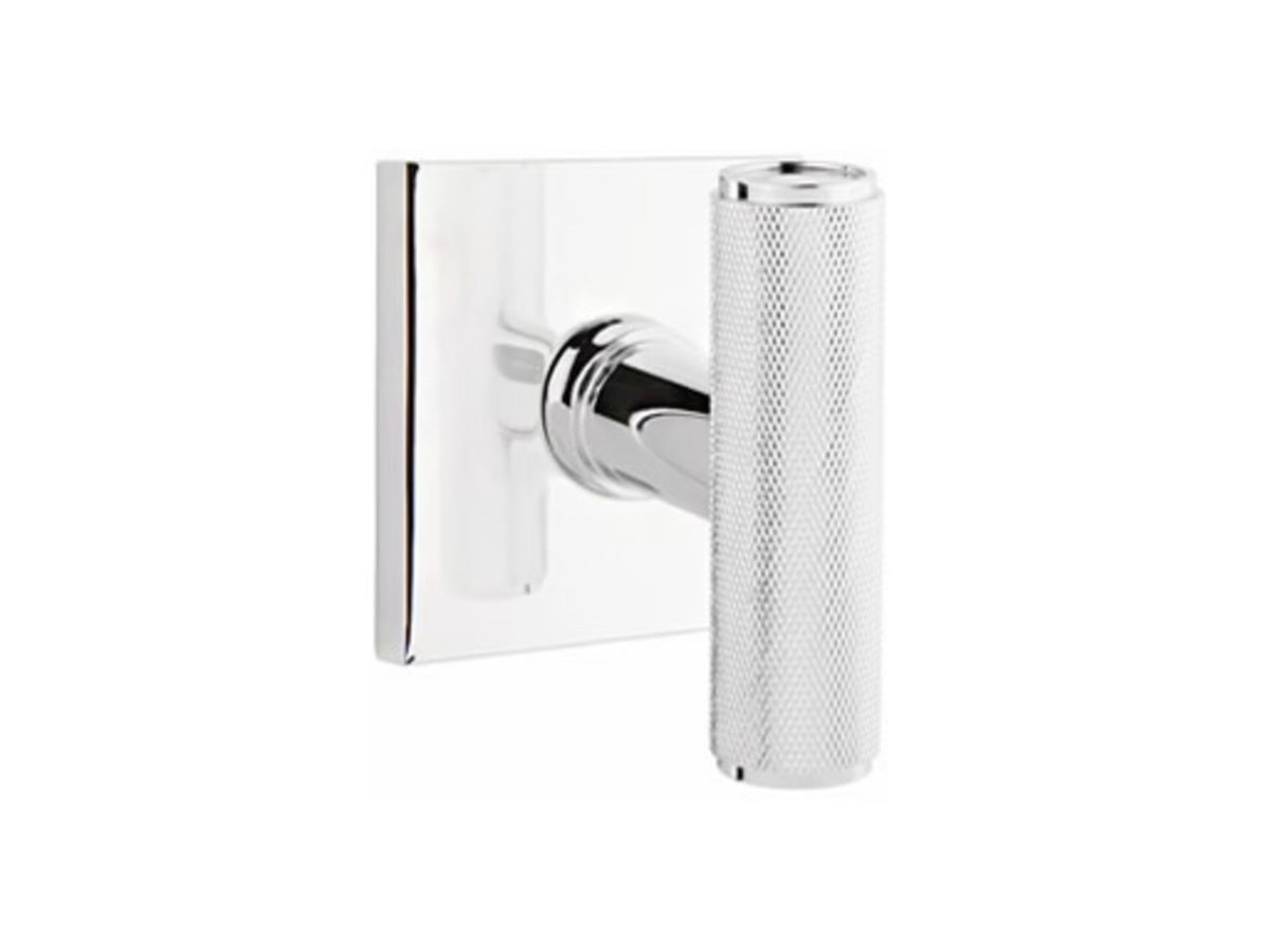Emtek Ace Knurled Brass Knob - Polished Chrome US26